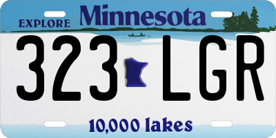 MN license plate 323LGR