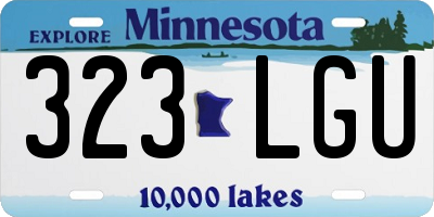 MN license plate 323LGU