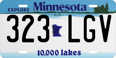 MN license plate 323LGV