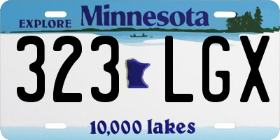 MN license plate 323LGX