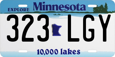 MN license plate 323LGY
