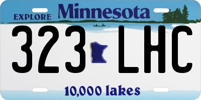 MN license plate 323LHC