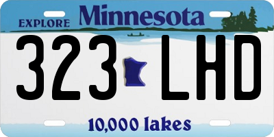 MN license plate 323LHD