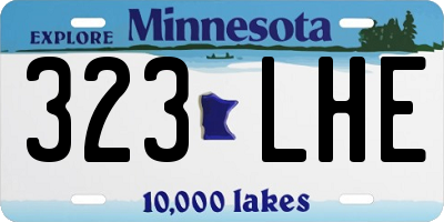MN license plate 323LHE