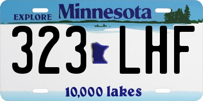 MN license plate 323LHF
