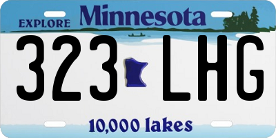 MN license plate 323LHG