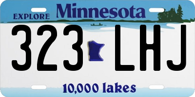 MN license plate 323LHJ