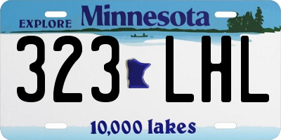 MN license plate 323LHL