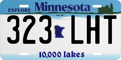 MN license plate 323LHT