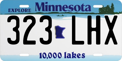 MN license plate 323LHX