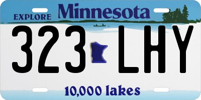 MN license plate 323LHY