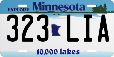 MN license plate 323LIA