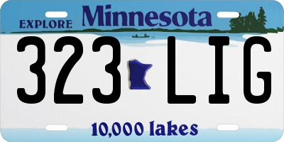 MN license plate 323LIG