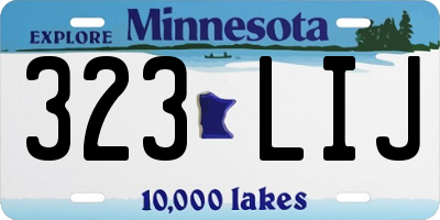 MN license plate 323LIJ