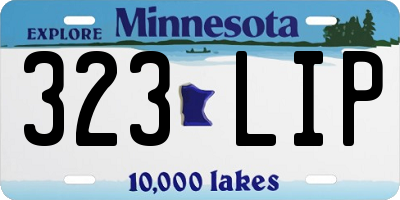 MN license plate 323LIP