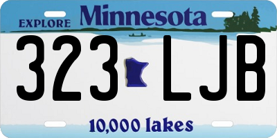 MN license plate 323LJB