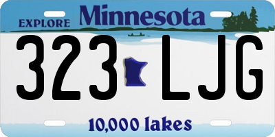MN license plate 323LJG