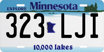 MN license plate 323LJI