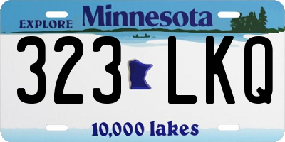 MN license plate 323LKQ