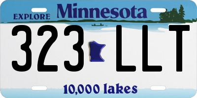 MN license plate 323LLT