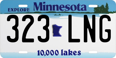 MN license plate 323LNG