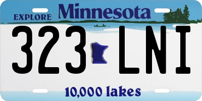 MN license plate 323LNI