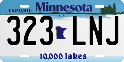 MN license plate 323LNJ