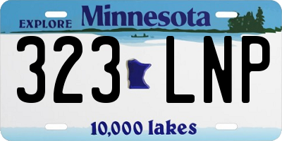MN license plate 323LNP