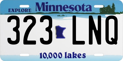 MN license plate 323LNQ