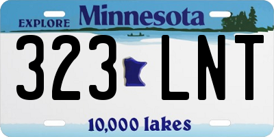 MN license plate 323LNT