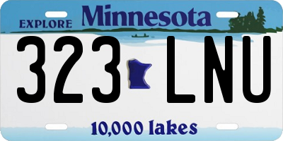 MN license plate 323LNU
