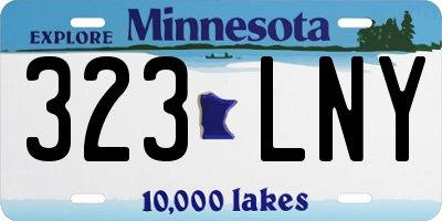 MN license plate 323LNY