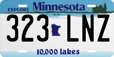 MN license plate 323LNZ