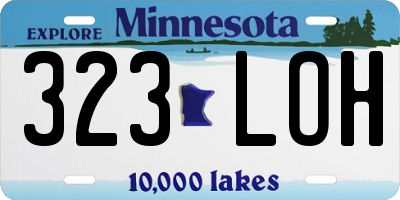 MN license plate 323LOH