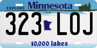 MN license plate 323LOJ