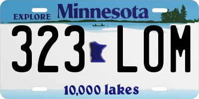 MN license plate 323LOM