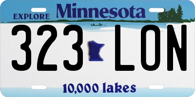 MN license plate 323LON