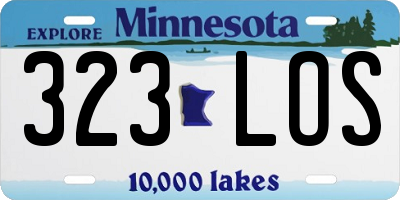 MN license plate 323LOS