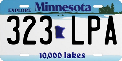 MN license plate 323LPA