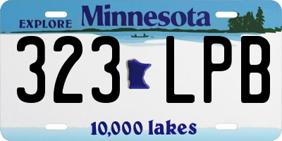 MN license plate 323LPB