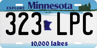 MN license plate 323LPC