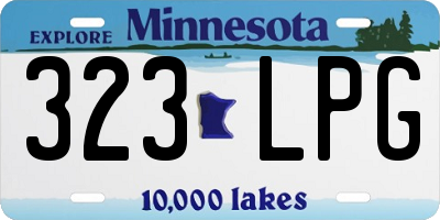 MN license plate 323LPG