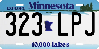 MN license plate 323LPJ