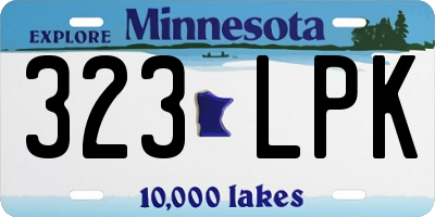 MN license plate 323LPK