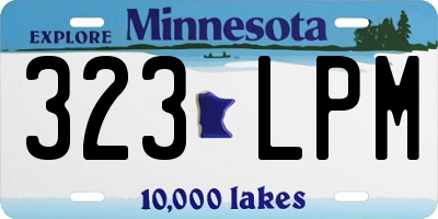 MN license plate 323LPM