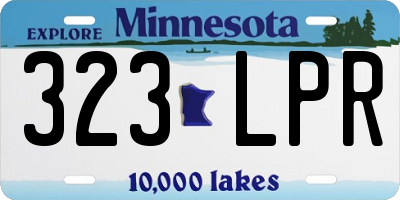 MN license plate 323LPR