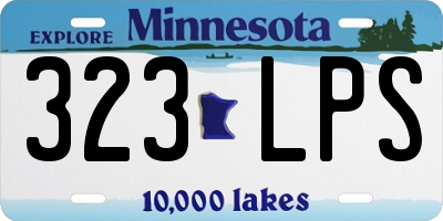 MN license plate 323LPS