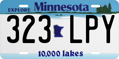MN license plate 323LPY