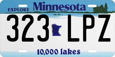 MN license plate 323LPZ