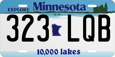 MN license plate 323LQB